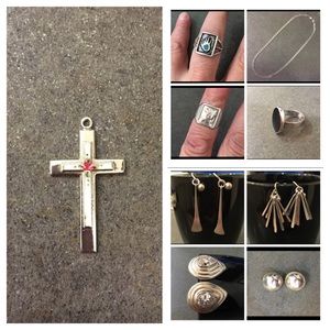 VINTAGE SILVER JEWELRY LOT